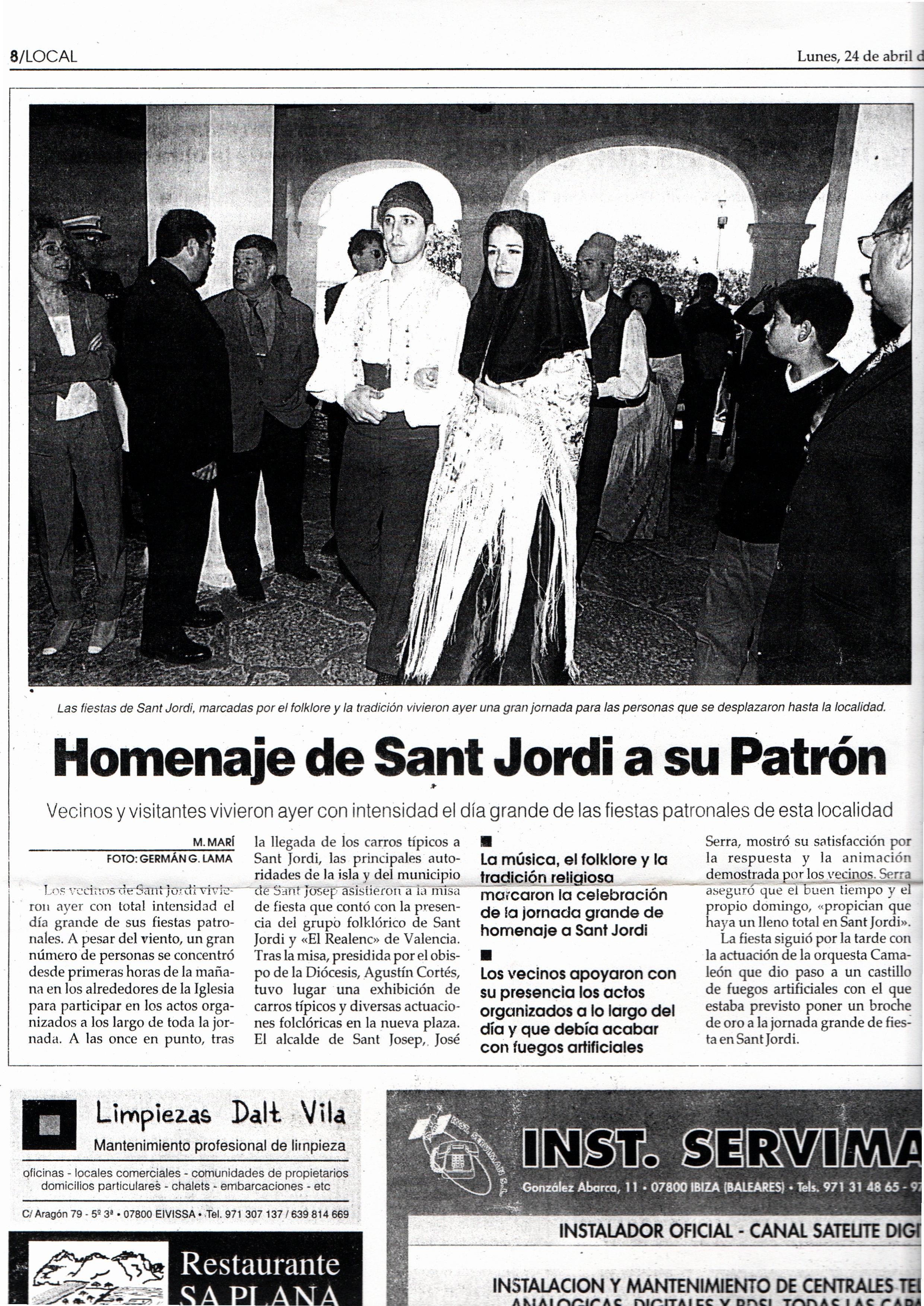 2000. Sant Jordi. Ultima Hora Ibiza 24 abril.jpg